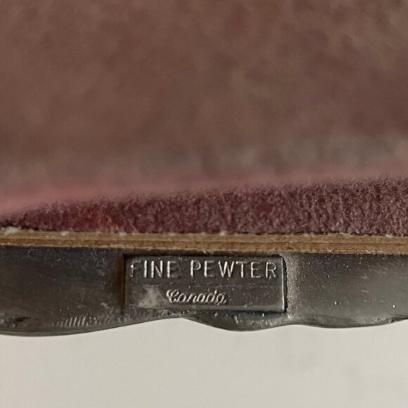 Seagull Canada Vintage @1988 Fine Pewter Mini Picture Frame w Floral Motif - Picture 5 of 6